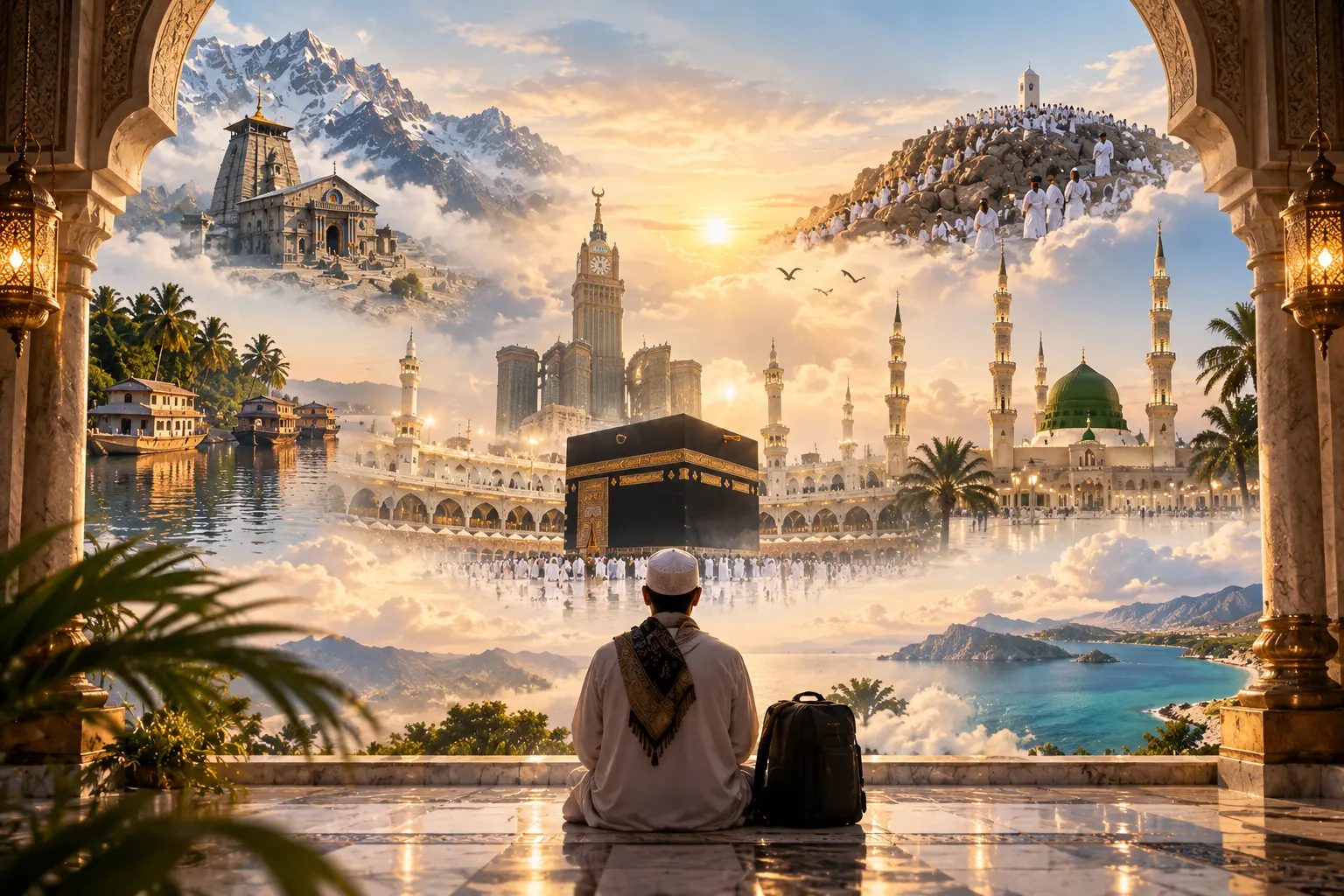 Pilgrims at the Kaaba in Makkah